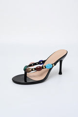 Fashionable Beaded Stiletto Sexy Sandals