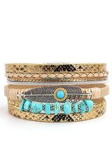 Bohemian Vintage Gravel Braided Bracelet