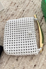 Fashionable and Versatile Woven Metal Handle Bag