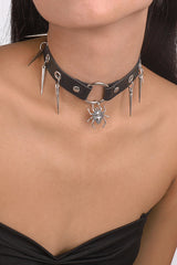 Gothic Hip-hop Style Leather Rivet Bondage Collar