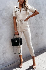 Supreme Pocketed Tie Jumpsuit