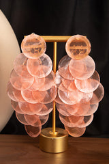 Resort Style Colorful Round Shell Tassel Earrings