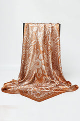 Unique Printed Retro Square Silk Scarf