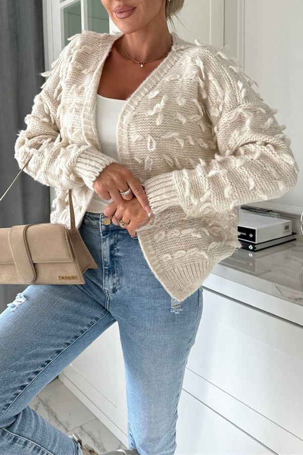 Knitted Three Dimensional Hanging Wool Cardigan
