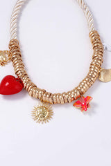 Fashionable Circle-shaped Metal Oil Drop Pendant Necklace