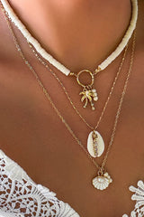 Bohemian Sunflower Multi-layer Pearl Shell Necklace