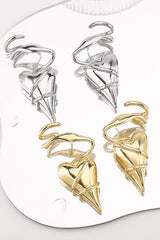 Fashionable Thorn-wrapped Heart Earrings