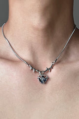 Fashionable Time Dial Metal Necklace