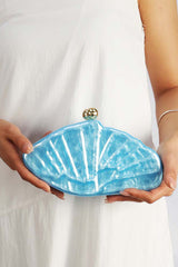 Fashion Acrylic Shell Fan Clutch