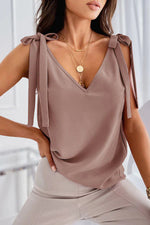 About Jane Tie V-Neck Tank Top