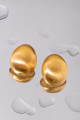 Fashion Frosted Oval Simple Earrings