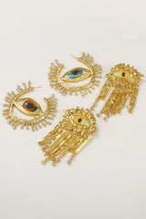 Vintage Evil Eye Tassel Earrings