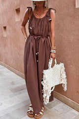 Fashion Woven Open Tassel Tote