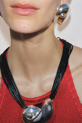 Fashionable Marine Style Shiny Conch Pendant Necklace and Earrings