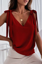 About Jane Tie V-Neck Tank Top